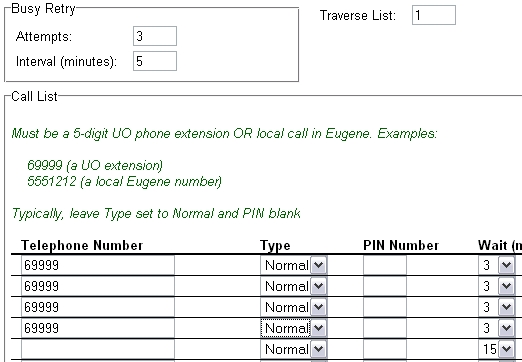 First possible configuration for the traverse system (multiple phone numbers)